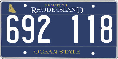 RI license plate 692118