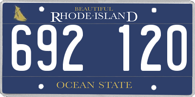 RI license plate 692120