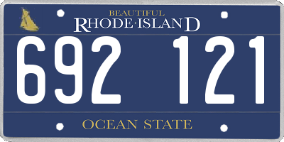 RI license plate 692121