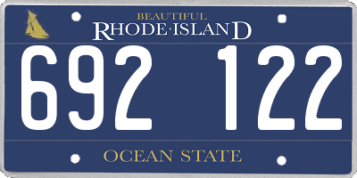 RI license plate 692122