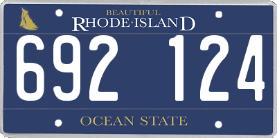 RI license plate 692124