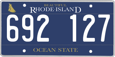 RI license plate 692127