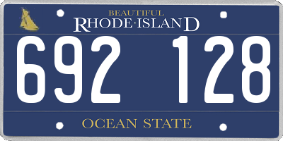 RI license plate 692128