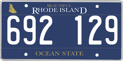 RI license plate 692129