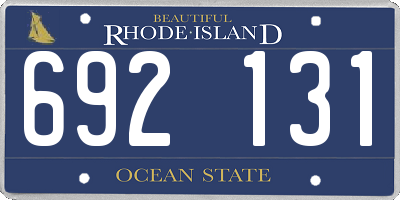 RI license plate 692131