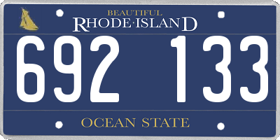 RI license plate 692133