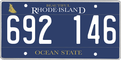 RI license plate 692146