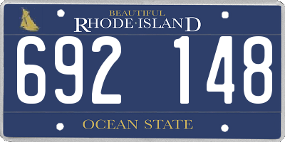 RI license plate 692148