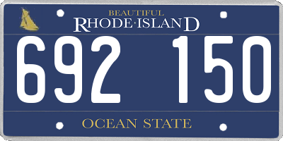 RI license plate 692150