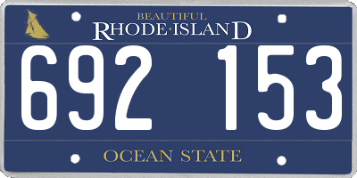 RI license plate 692153