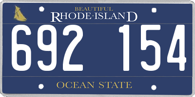 RI license plate 692154
