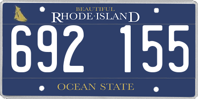 RI license plate 692155