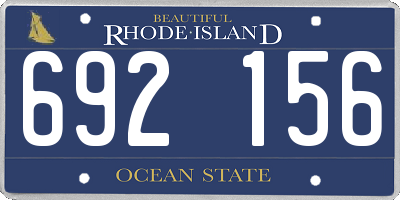 RI license plate 692156