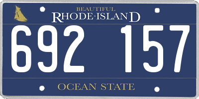 RI license plate 692157