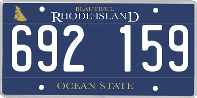 RI license plate 692159