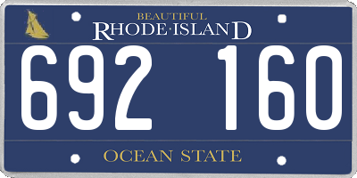 RI license plate 692160