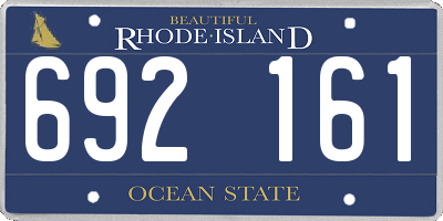 RI license plate 692161