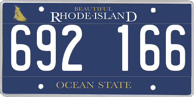 RI license plate 692166