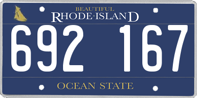 RI license plate 692167