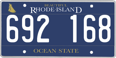RI license plate 692168
