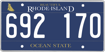 RI license plate 692170