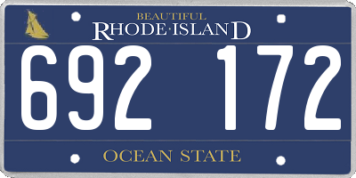 RI license plate 692172