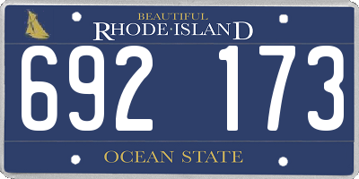 RI license plate 692173