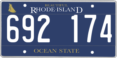 RI license plate 692174