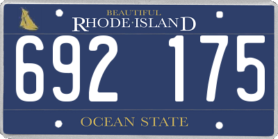 RI license plate 692175