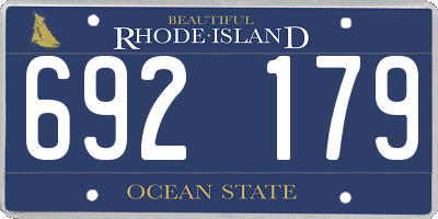 RI license plate 692179