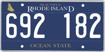 RI license plate 692182