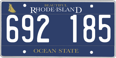 RI license plate 692185