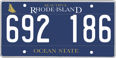 RI license plate 692186