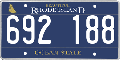 RI license plate 692188