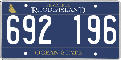RI license plate 692196