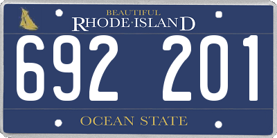 RI license plate 692201