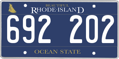 RI license plate 692202