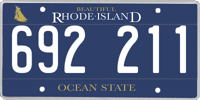 RI license plate 692211