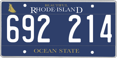 RI license plate 692214
