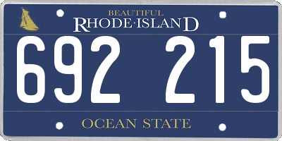 RI license plate 692215