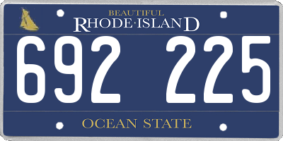 RI license plate 692225