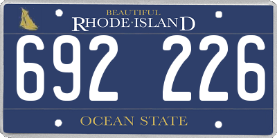 RI license plate 692226