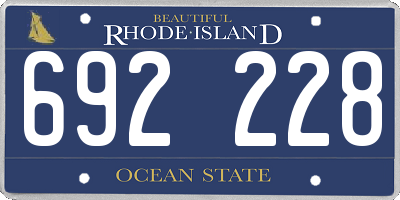 RI license plate 692228