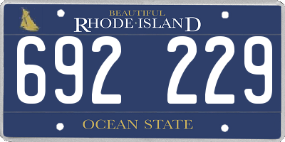 RI license plate 692229