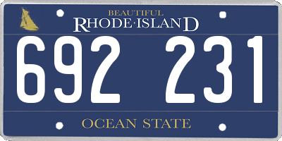 RI license plate 692231