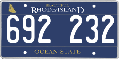 RI license plate 692232