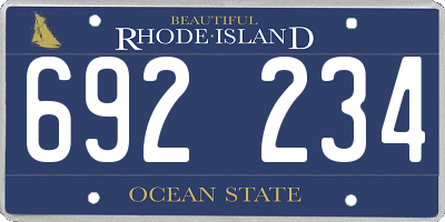 RI license plate 692234