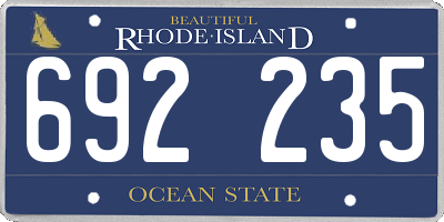 RI license plate 692235