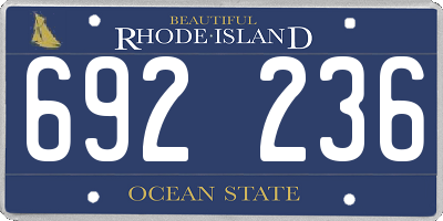 RI license plate 692236