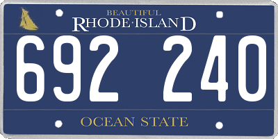 RI license plate 692240